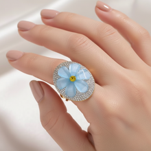 Load image into Gallery viewer, Big Colorful Flower Zircon Ring
