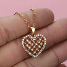 Load image into Gallery viewer, Zircon Grid Love Necklace
