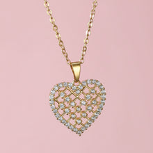 Load image into Gallery viewer, Zircon Grid Love Necklace
