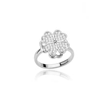 Load image into Gallery viewer, Zircon Four Clover Anti Stress/Anti Anxiety Fidget Ring
