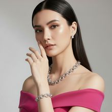 Load image into Gallery viewer, Round Twisted Link Chain Necklace &amp; Bracelet Set
