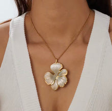 Load image into Gallery viewer, Pearl Hibiscus Necklace
