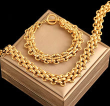 Load image into Gallery viewer, Double Interlocking Necklace &amp; Bracelet Set
