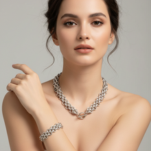 Load image into Gallery viewer, Double Interlocking Necklace &amp; Bracelet Set

