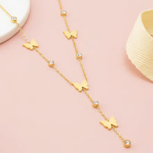 Load image into Gallery viewer, Sparkling Cascading Butterfly Zircon Necklace
