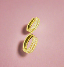 Load image into Gallery viewer, Zircon Hoop Earrings
