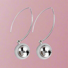 Load image into Gallery viewer, Mirror Ball Round Drop Earrings
