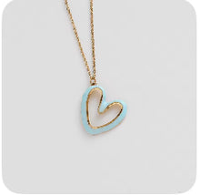 Load image into Gallery viewer, Sideways Hollow Heart Necklace
