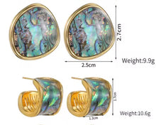 Load image into Gallery viewer, Abalone Shell Stud Earrings
