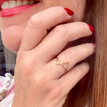 Load image into Gallery viewer, Double Hollow Heart Ring
