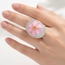 Load image into Gallery viewer, Big Colorful Flower Zircon Ring
