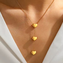 Load image into Gallery viewer, 3 Dangling Heart Necklace
