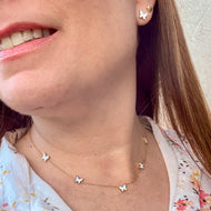 Mini Butterfly Necklace & Earrings Set