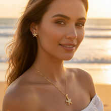 Load image into Gallery viewer, Zircon Starfish Necklace &amp; Earrings Set
