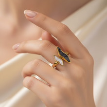Load image into Gallery viewer, Double Wave Glaze Open Ring
