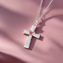 Load image into Gallery viewer, Heart Cross Necklace
