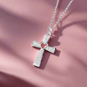 Heart Cross Necklace