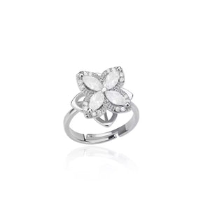Four Leaf Flower Fidget Spinner Ring