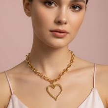 Load image into Gallery viewer, Heart Cable Necklace
