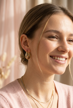 Load image into Gallery viewer, Tri-Color Twisted Hoop Earrings
