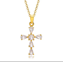 Load image into Gallery viewer, Teardrop Cross Necklace

