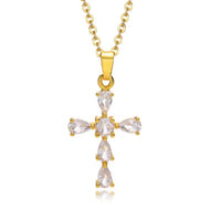 Teardrop Cross Necklace