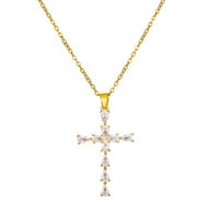 Celestial Marquise Zircon Cross Necklace