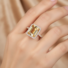 Load image into Gallery viewer, Yellow Topaz Zircon Ring

