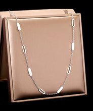 Load image into Gallery viewer, Rectangular Solid and Hollow Necklace
