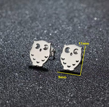 Load image into Gallery viewer, Owl Stud Earrings
