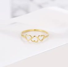 Load image into Gallery viewer, 3 Hearts Ring
