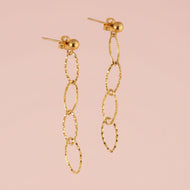 Dangling Oval Earrings