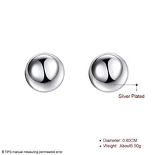 Load image into Gallery viewer, Big Bead Stud Silver Earrings
