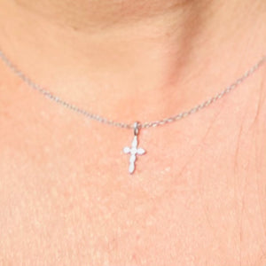 Mini Zircon Cross Necklace