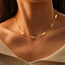 Load image into Gallery viewer, Rectangular Solid and Hollow Necklace
