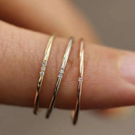 Mini Thin Zircon Ring