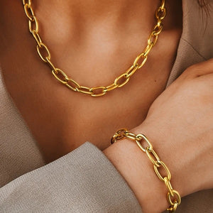 Chain Necklace & Bracelet Set