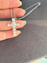 Load image into Gallery viewer, Zircon Baguette Cross Necklace
