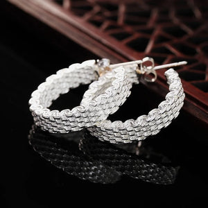 Weaved Open Hoop Earrings