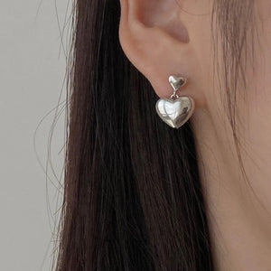 Double Dangling Heart Earrings