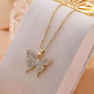 Zircon Butterfly Necklace