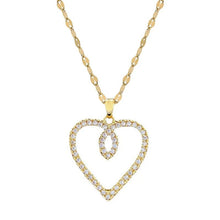 Load image into Gallery viewer, Open Heart Zircon Necklace
