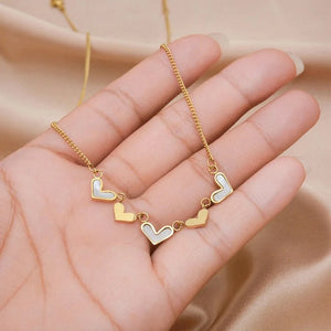 Five Love Shell Heart Necklace