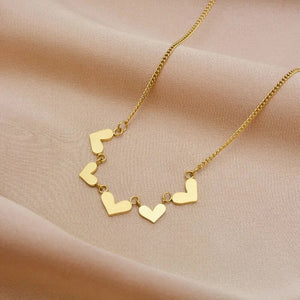 Five Love Shell Heart Necklace