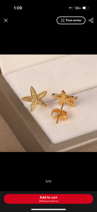Sandy Starfish Stud Earrings