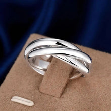 Load image into Gallery viewer, 3 Intertwined Fidget Silver Ring
