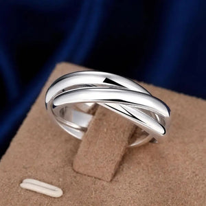 3 Intertwined Fidget Silver Ring