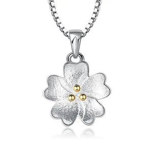 Cherry Flower Necklace & Earrings Set