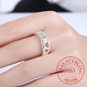 Up & Down Hollow Heart Ring