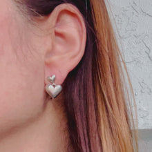 Load and play video in Gallery viewer, Double Dangling Heart Earrings
